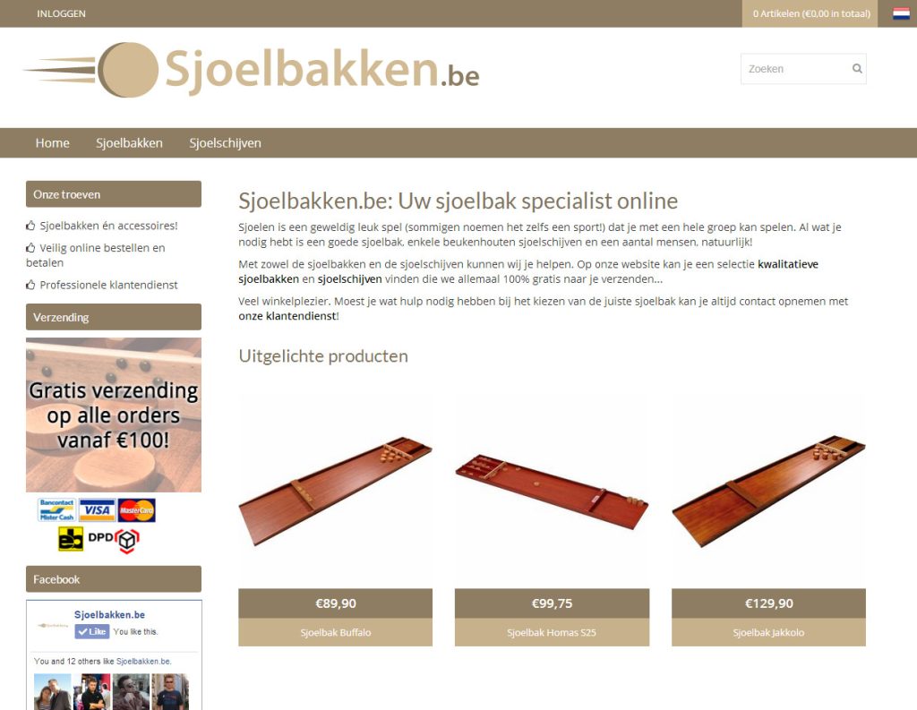 Sjoelbakken.be online!