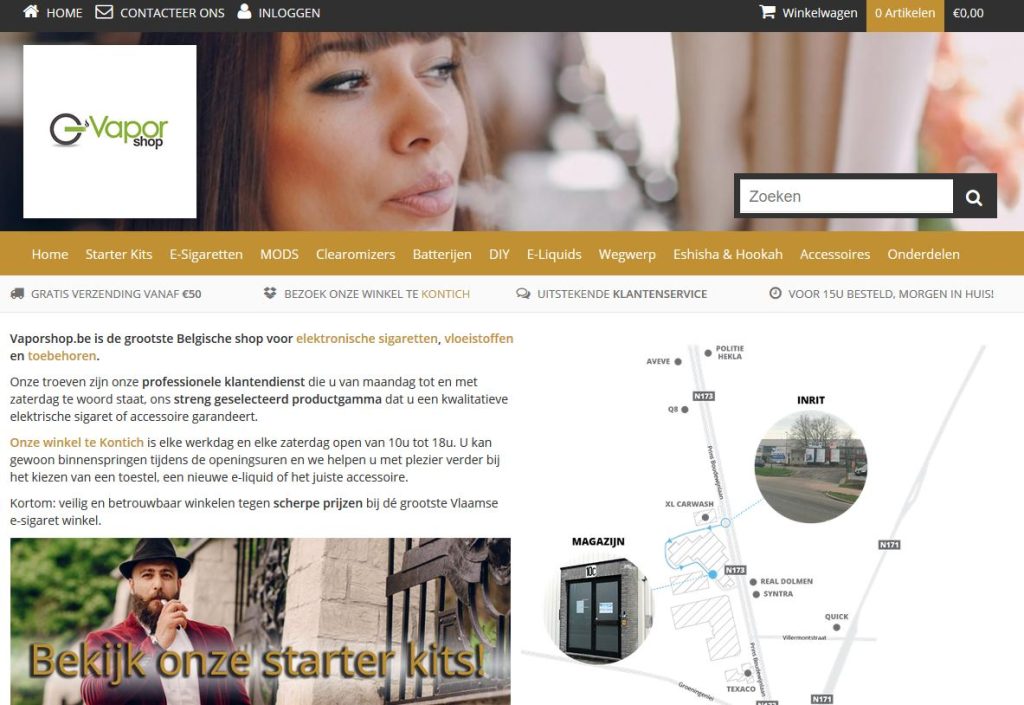 Nieuw design Vaporshop.be